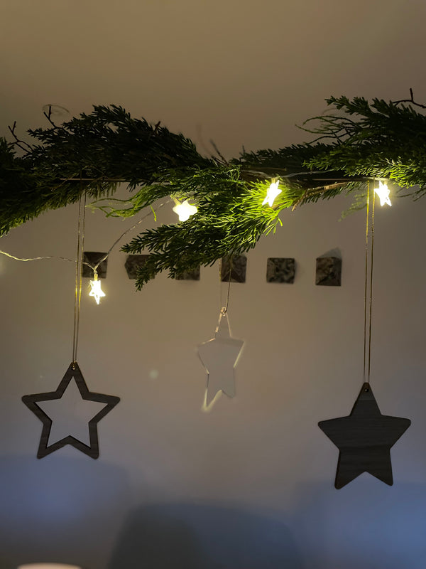 Small Deluxe Star Set – Set of 4 Scandi Christmas Hanging Decoration